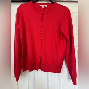 Philosophy Vibrant Red Cardigan Sweater